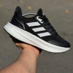 آدیداس مشکی لژ سفید - مدل Adidas Run 80sکد12