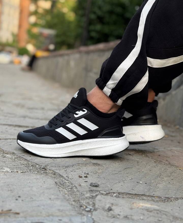 آدیداس مشکی لژ سفید - مدل Adidas Run 80sکد12