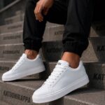 کتونی برشکا (Bershka) تمام سفید لژدار - مدل کژوال شیک کد10