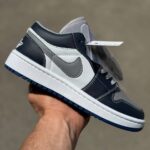 کتونی نایکی جردن ۱ لو خاکستری مشکی (Nike Jordan 1 Low Grey)کد1