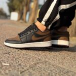 کتونی نایکی ایر جردن ۱ لو (Nike Air Jordan 1 Low) رنگ قهوهای مشکی کد18