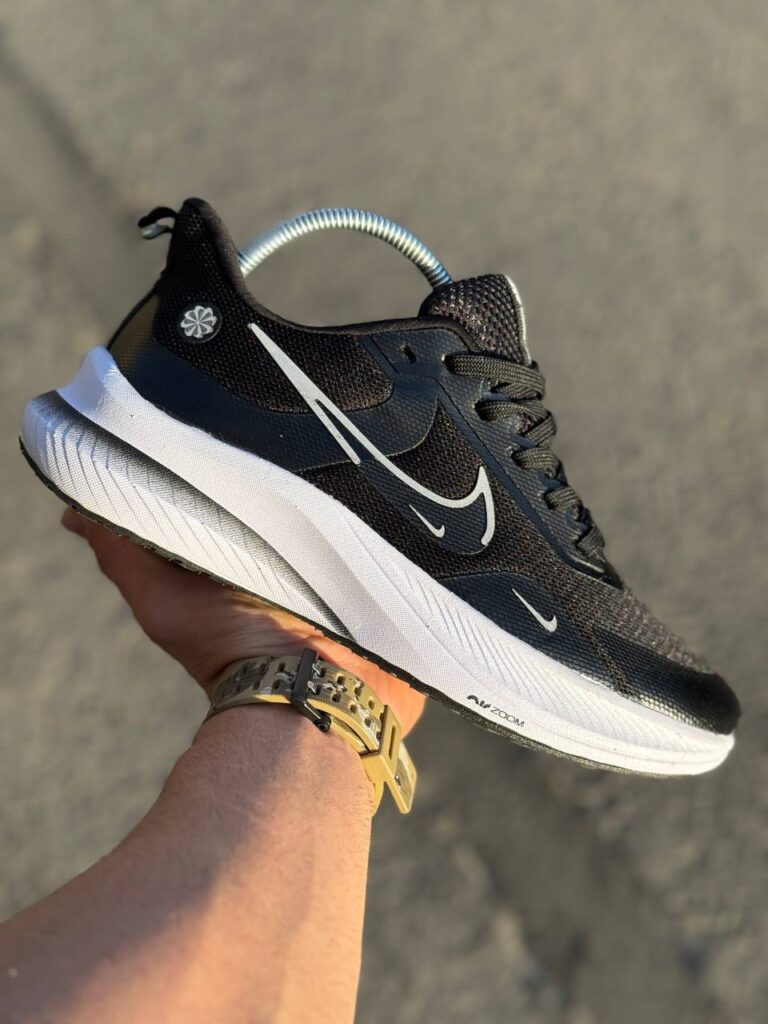 کتونی نایکی زوم (Nike Zoom) مشکی لژدار - مدل مخصوص دویدن و پیاده‌روی کد19
