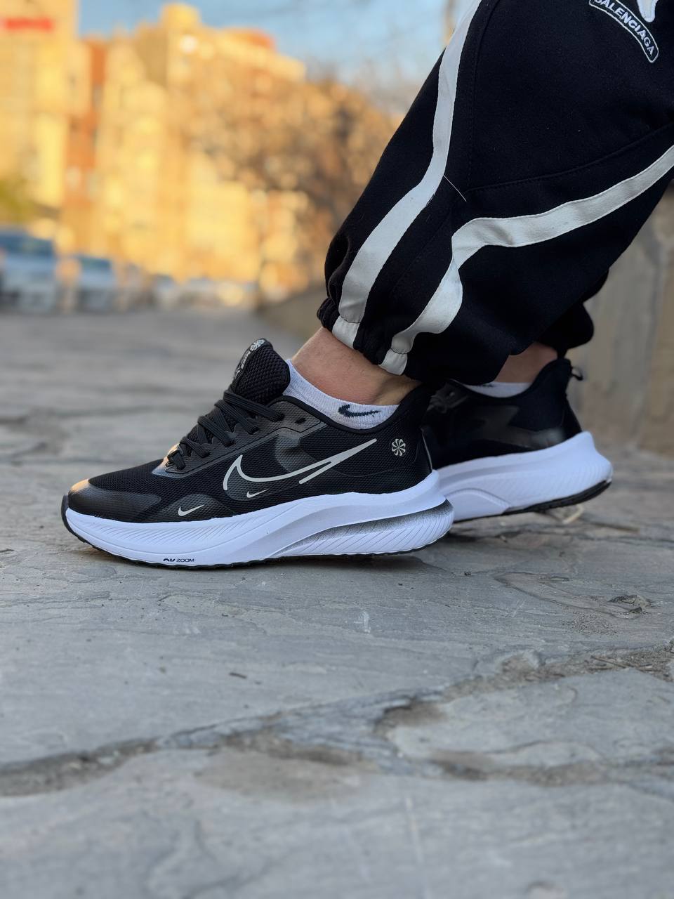کتونی نایکی زوم (Nike Zoom) مشکی لژدار - مدل مخصوص دویدن و پیاده‌روی کد19