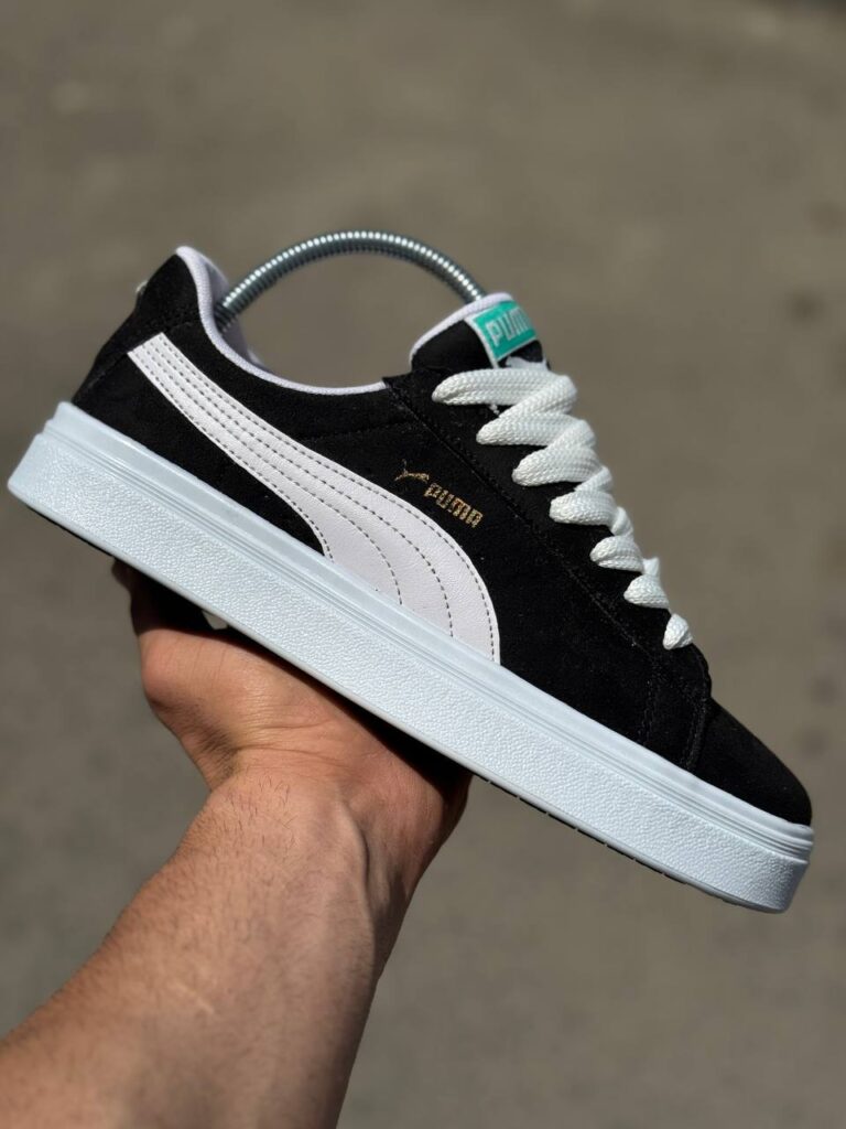 کتونی مردانه پوما مدل سوییت مشکی لژدار (Puma Suede Classic Me)کد6