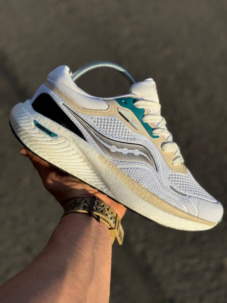 کتونی مردانه ساکونی مدل گاید سفید کرم (Saucony Guide White Cream)کد7