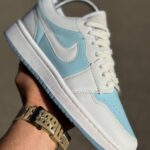 کتونی نایکی جردن 1 لو آیس بلو Nike Air Jordan 1 Low Ice Blueکد37