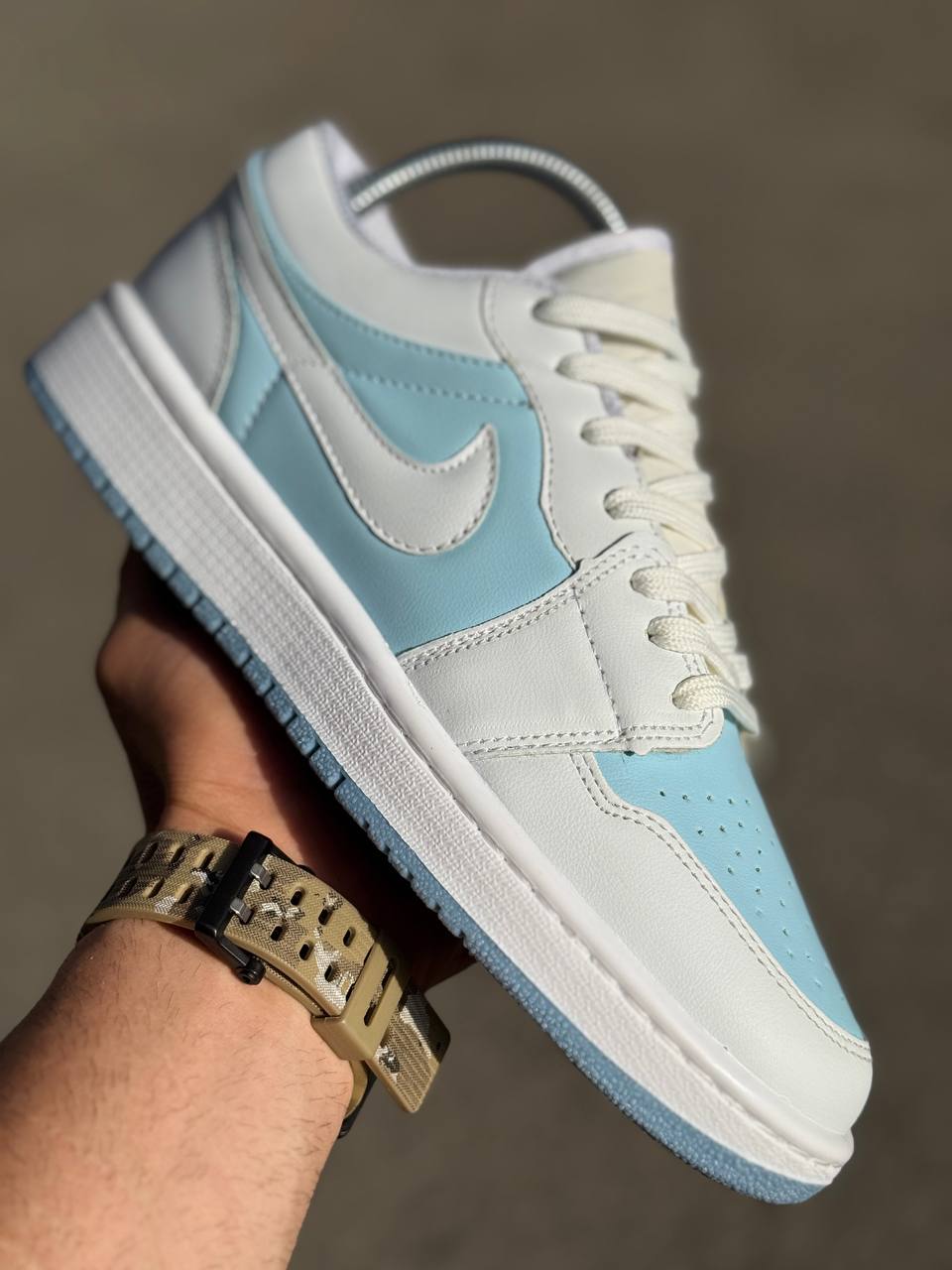 کتونی نایکی جردن 1 لو آیس بلو Nike Air Jordan 1 Low Ice Blueکد37
