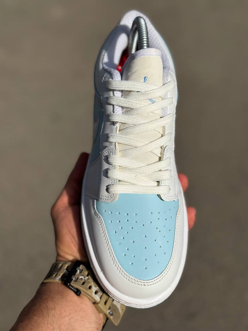 کتونی نایکی جردن 1 لو آیس بلو Nike Air Jordan 1 Low Ice Blueکد37