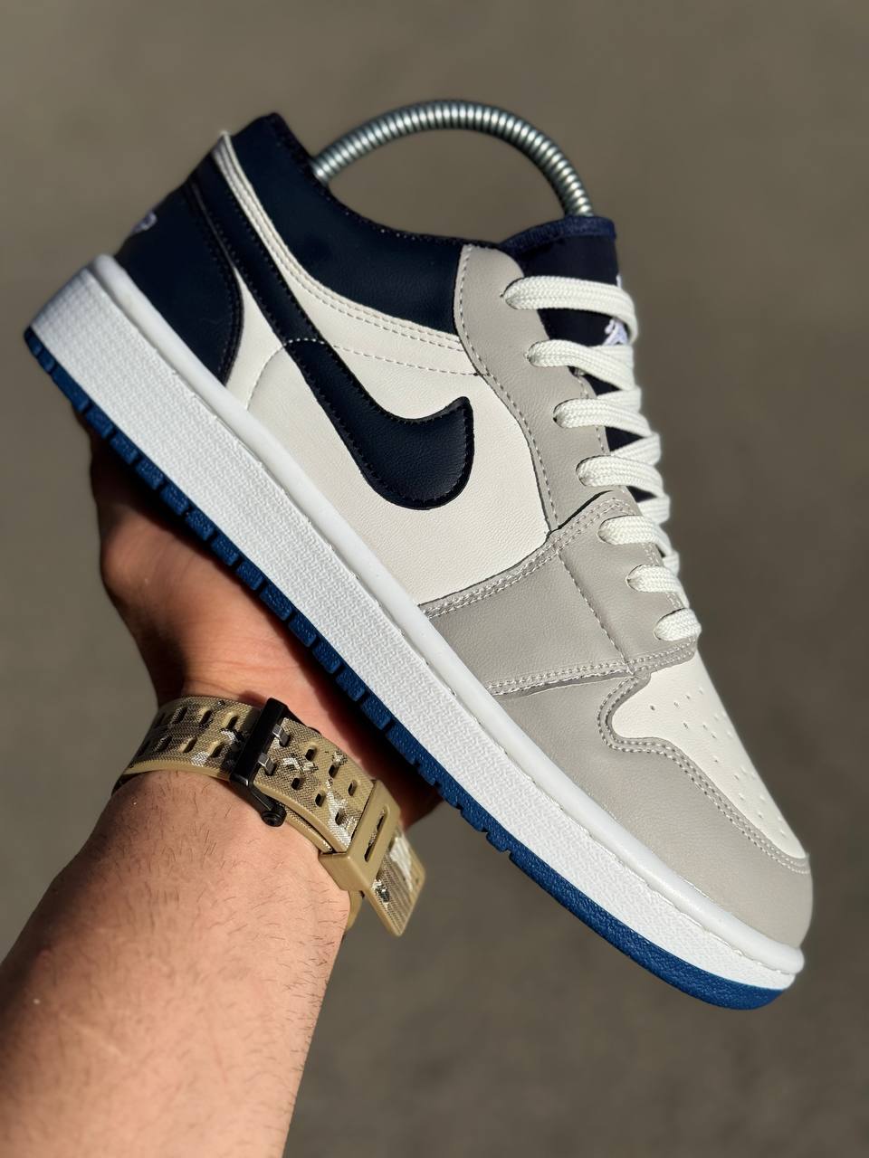 کتونی نایکی جردن 1 لو سرمه‌ای طوسی Nike Air Jordan 1 Low Navy Greyکد38