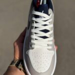کتونی نایکی جردن 1 لو سرمه‌ای طوسی Nike Air Jordan 1 Low Navy Greyکد38