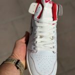 کتونی نایکی جردن ۱ ساقدار (Jordan 1 Mid) رنگ سفید قرمز کد29