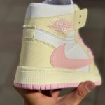 کتونی نایک ایر جردن ۱ ساقدار لیمویی صورتی (Pastel Lemon Pink)-کد131
