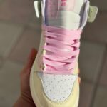 کتونی نایک ایر جردن ۱ ساقدار لیمویی صورتی (Pastel Lemon Pink)-کد131